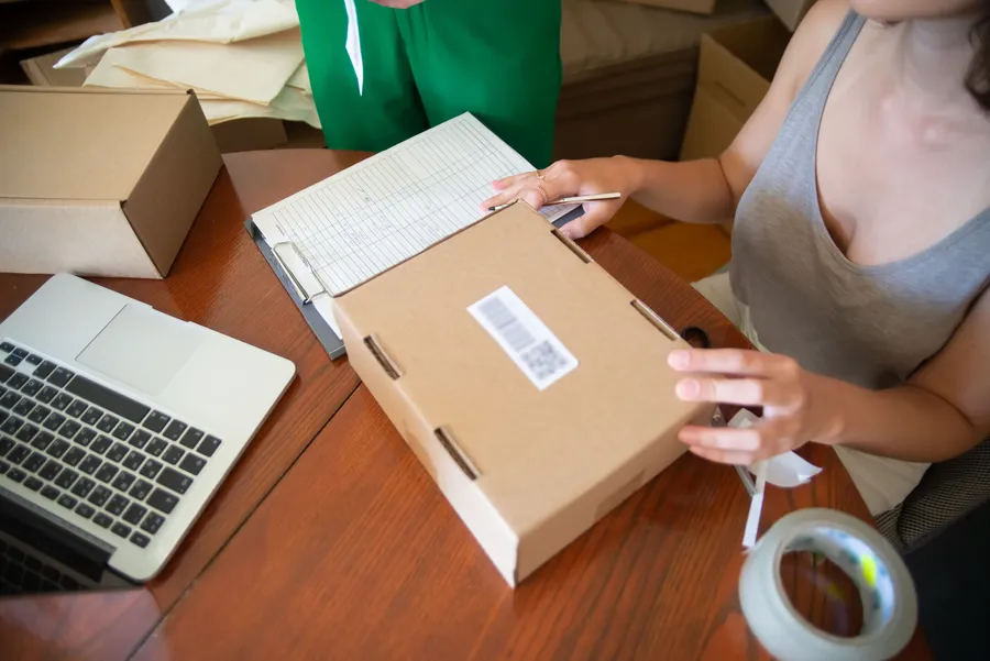 A small business team preparing customer orders